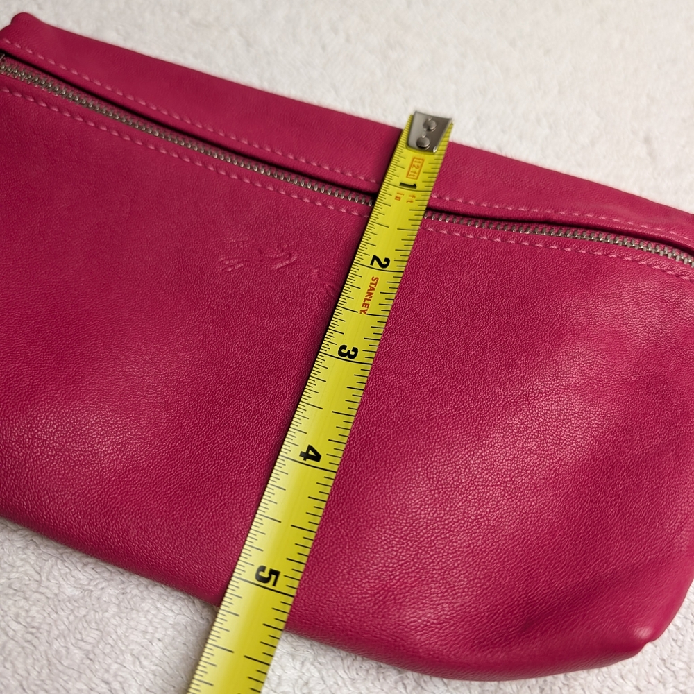 Authentic Longchamp Pink 🩷 Leather Pouch - Near New Condition - Picture 8 of 10